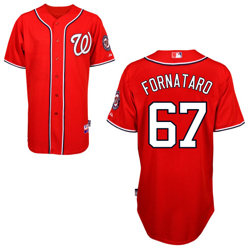 Eric Fornataro #67 Youth Baseball Jersey-Washington Nationals Authentic Alternate 1 Red Cool Base MLB Jersey
